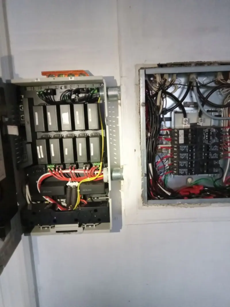 Electrical panel upgrade completed for Security Camera Wiring in Belmont